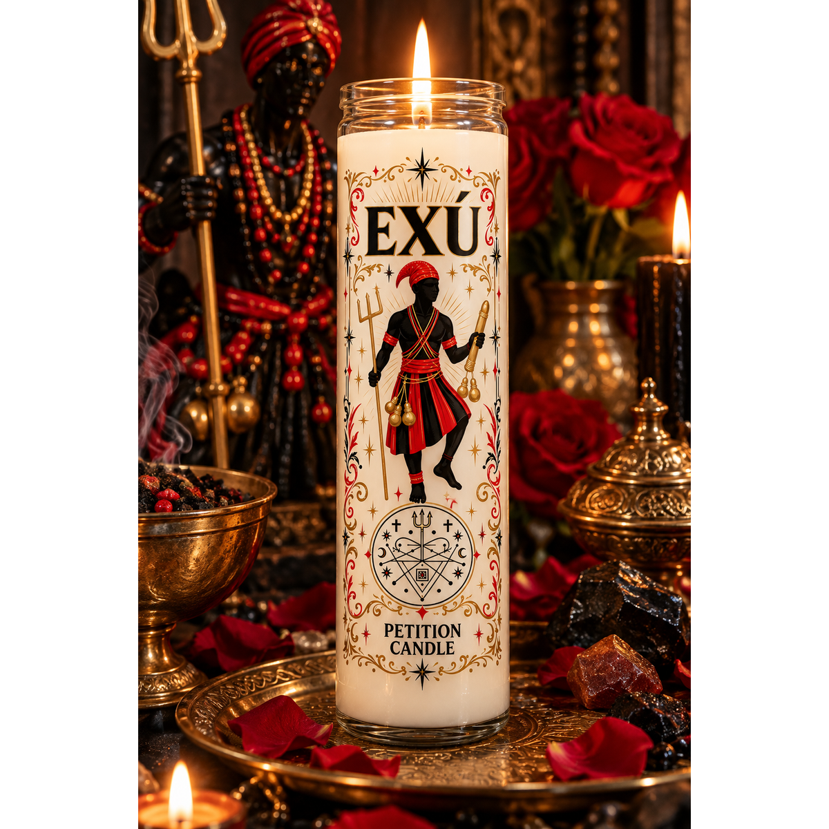 Exú Petition Candle | Road Opener, Protection, Communication