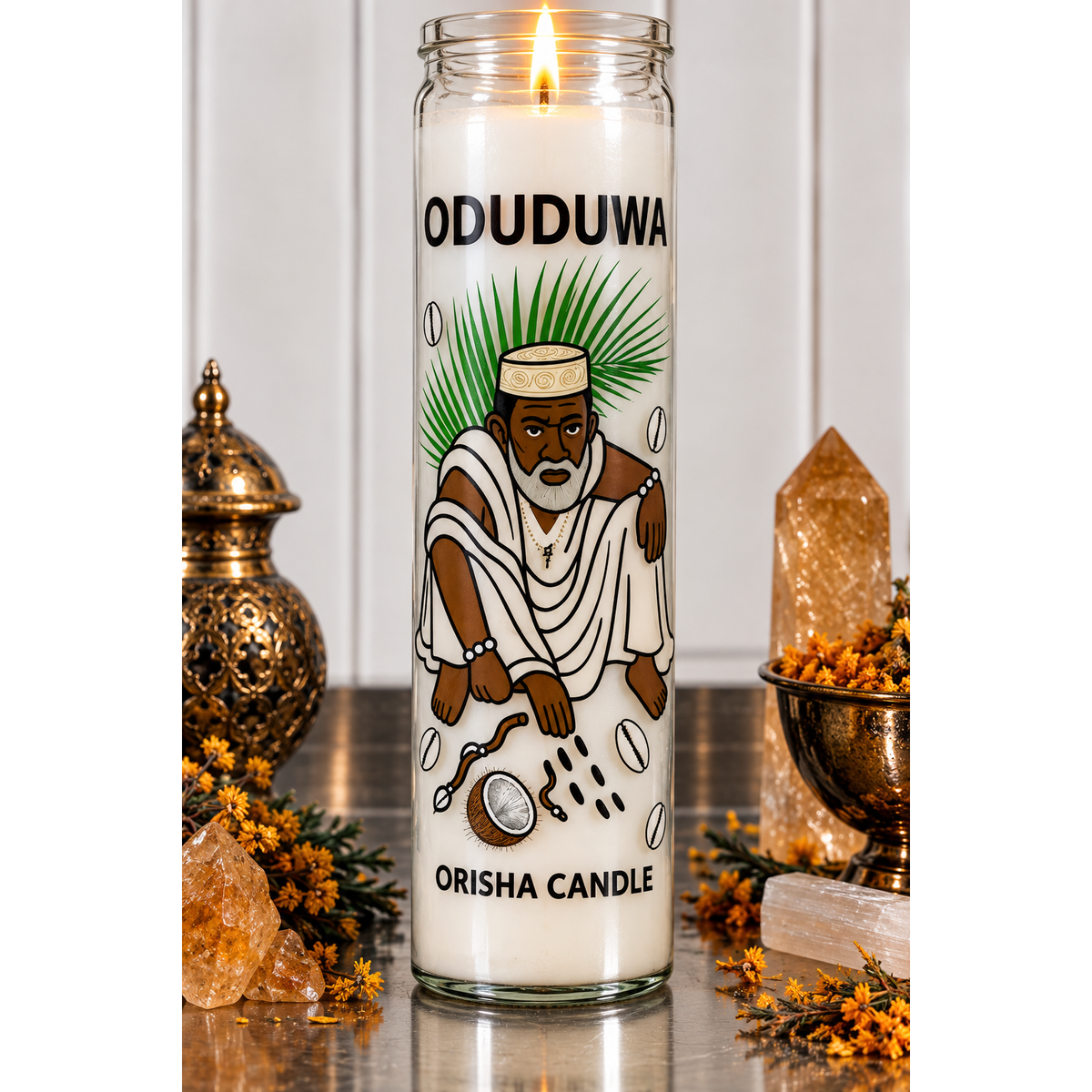 Oduduwa Orisha Candle: Unscented Intention Candle
