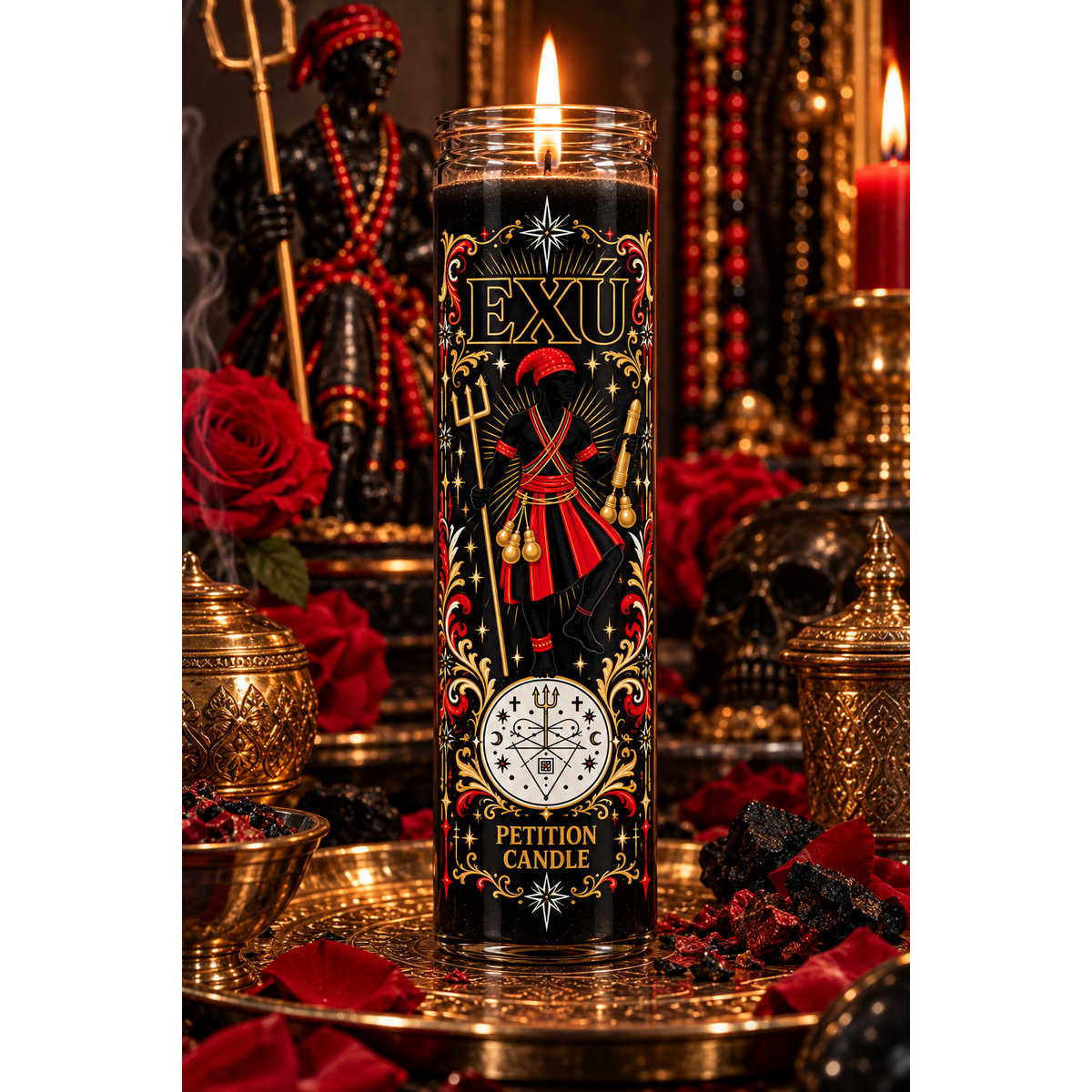 Exú Petition Candle | Road Opener, Protection, Communication