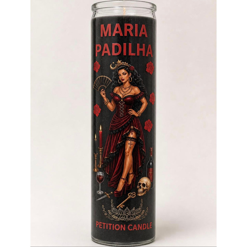 Maria Padilha Petition Candle | Love • Confidence • Feminine Power | Spiritual Devotional Candle ( Full Color Edition )