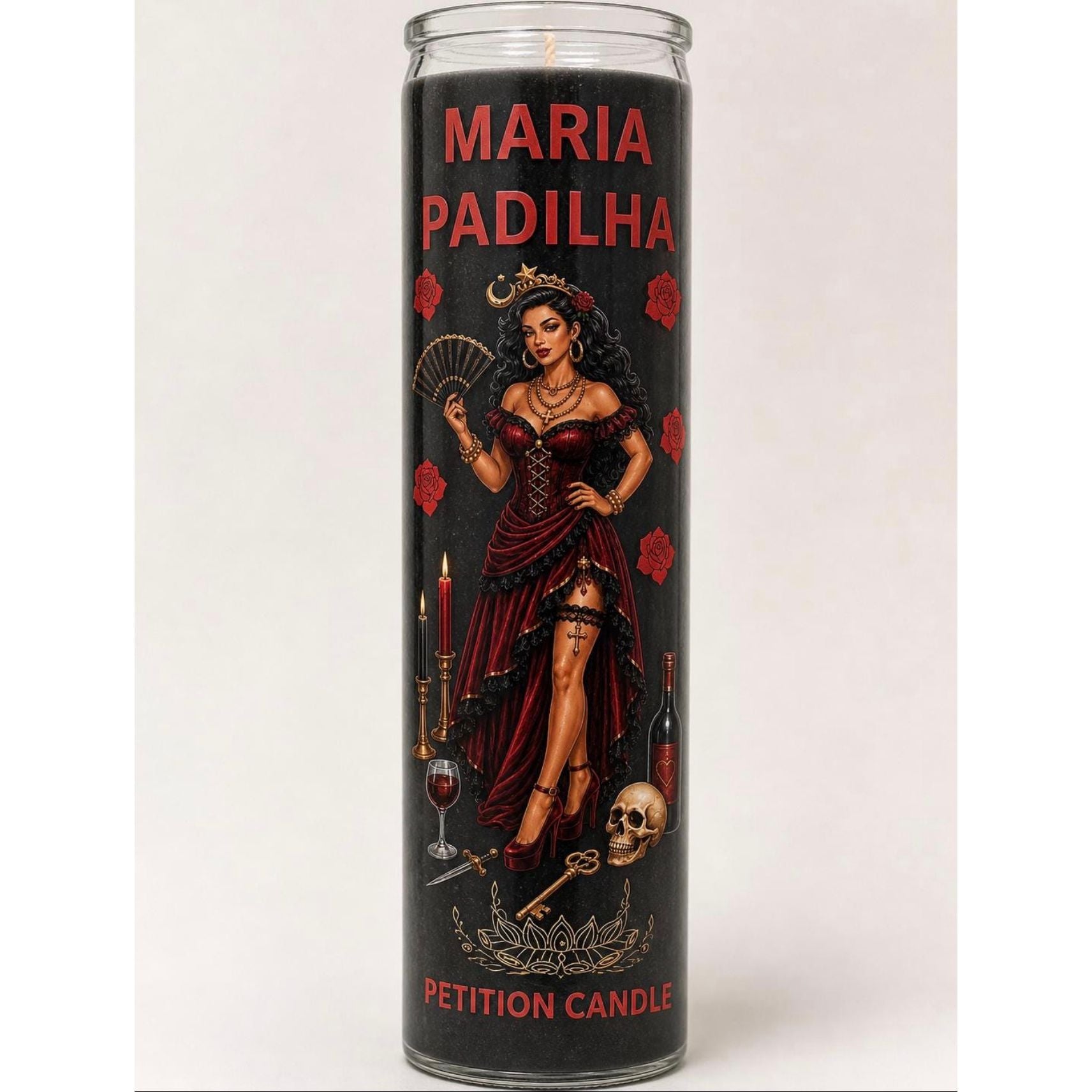 Maria Padilha Petition Candle | Love • Confidence • Feminine Power | Spiritual Devotional Candle ( Full Color Edition )
