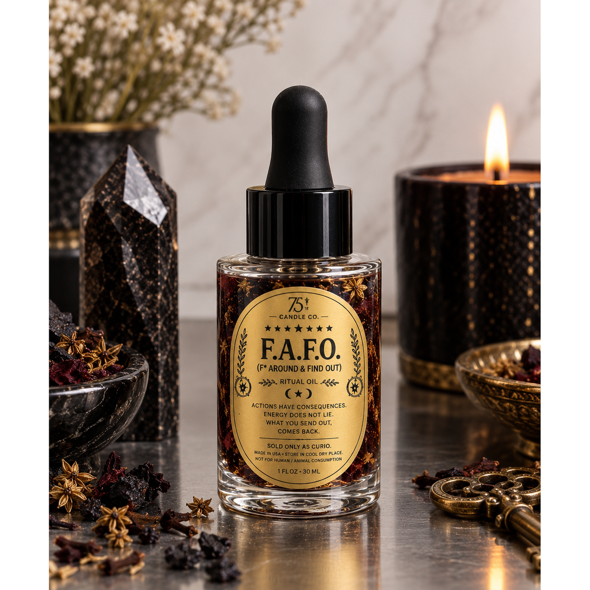 F.A.F.O. Ritual Oil | Protection, Boundaries, Accountability | 1 ounce