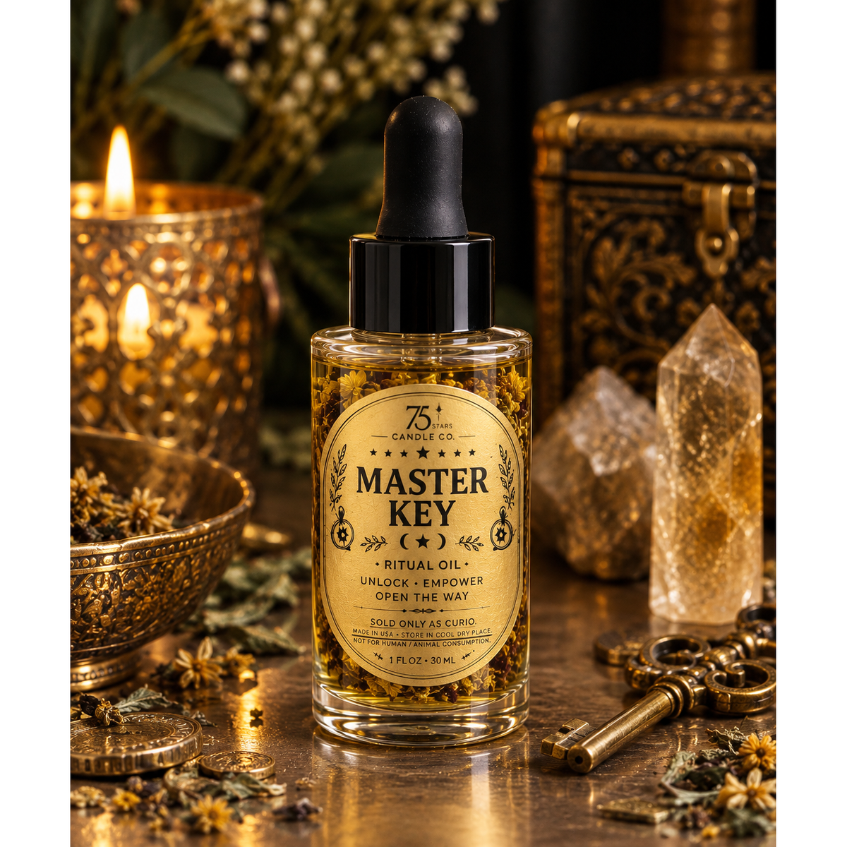 Master Key Ritual Oil | Unlock Opportunities, Empowerment, Open the Way |  1 oz