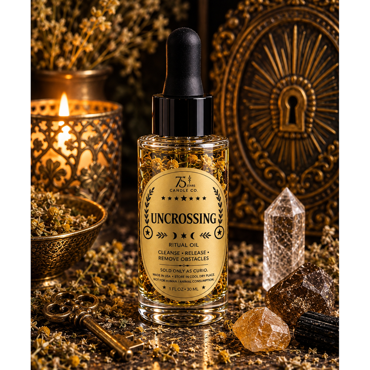Uncrossing Ritual Oil | Spiritual Cleansing, Obstacle Removal | 1 oz