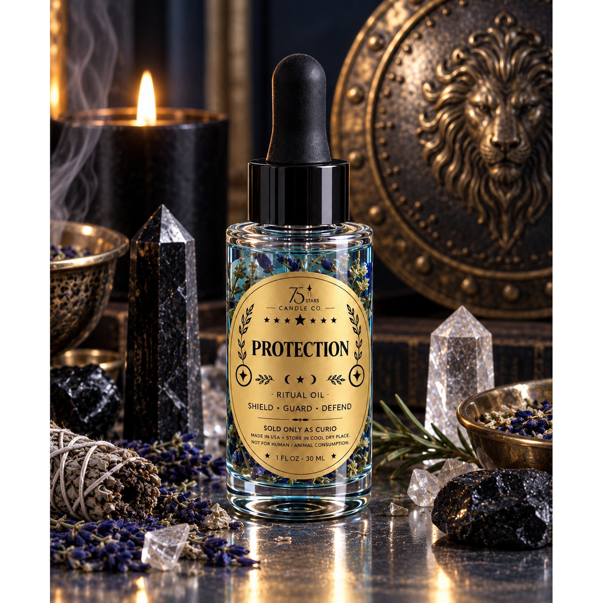 Protection Ritual Oil | Spiritual Defense, Boundary Setting | 1 oz